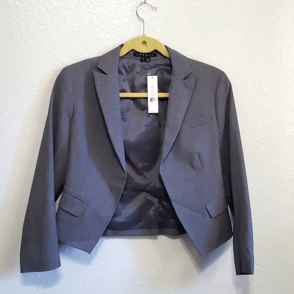 NWT Theory Gratian Blazer, Color Light Heather, Size 2 - Picture 6 of 15